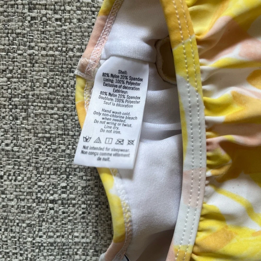 Janie and Jack Yellow and Pink 2T Kids Swim Bikini